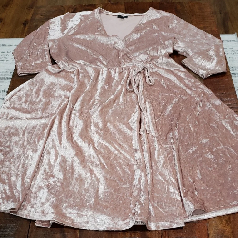Torrid Blush Pink Velvet Dress